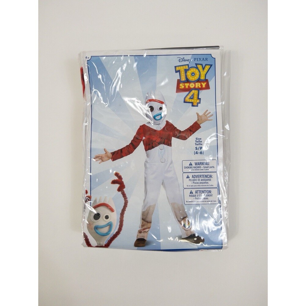 Disney Pixar Forky Costume Toy Story 4 Kids Small 4-6 Halloween Disguise, New!